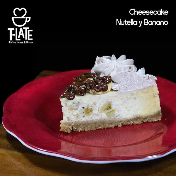 Porcion Cheesecake banano nutella